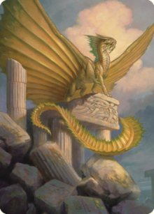 Battle for Baldur's Gate Art Series 05/81 Ancient Gold Dragon - Todd Lockwood