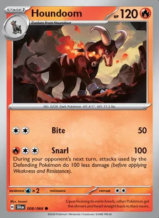 Shrouded Fable 008/064 Houndoom (Reverse Holo)