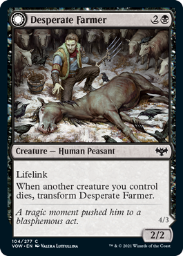 Innistrad: Crimson Vow 104/277 Desperate Farmer//Depraved Harvester (Foil)