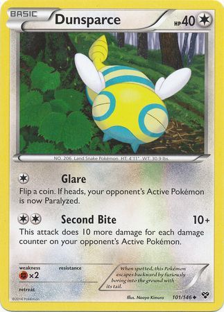 XY Base Set 101/146 Dunsparce (Reverse Holo)