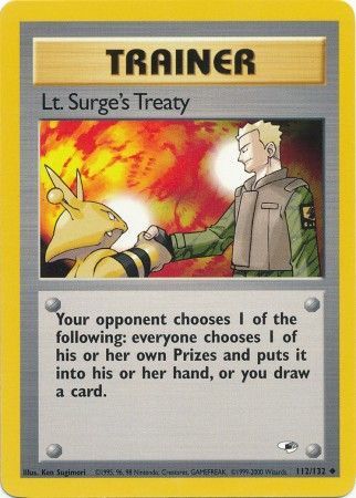 Gym Heroes 112/132 Lt. Surge's Treaty (AS)