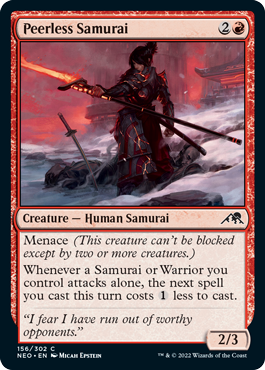 Kamigawa: Neon Dynasty 156/302 Peerless Samurai (Foil)