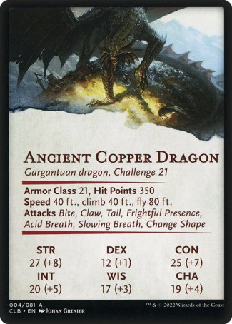 Battle for Baldur's Gate Art Series 04/81 Ancient Copper Dragon - Johan Grenier