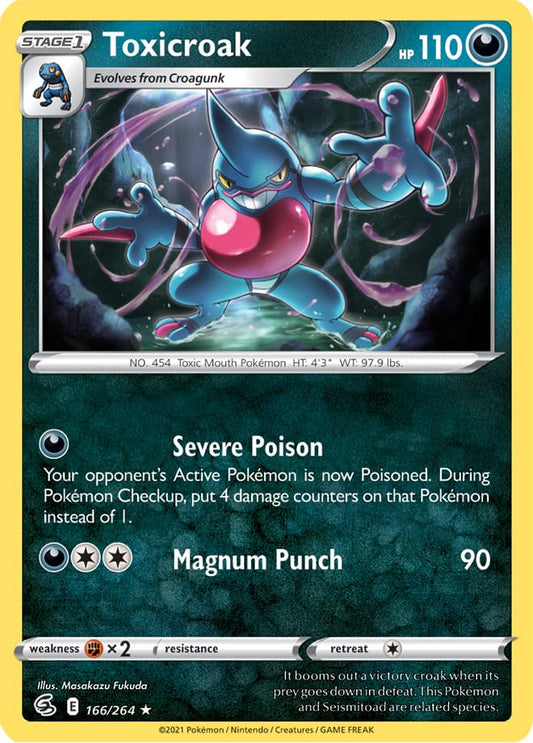 Fusion Strike 166/264 Toxicroak (Reverse Holo)