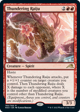 Kamigawa: Neon Dynasty 166/302 Thundering Raiju (Foil)