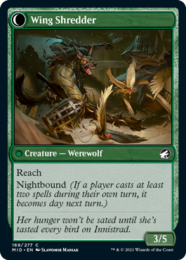 Innistrad: Midnight Hunt 169/277 Bird Admirer//Wing Shredder (Foil)