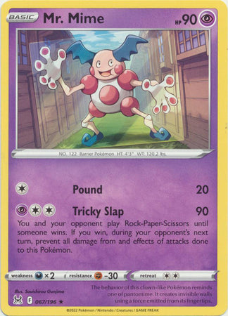 Lost Origin 067/196 Mr. Mime (Reverse Holo)