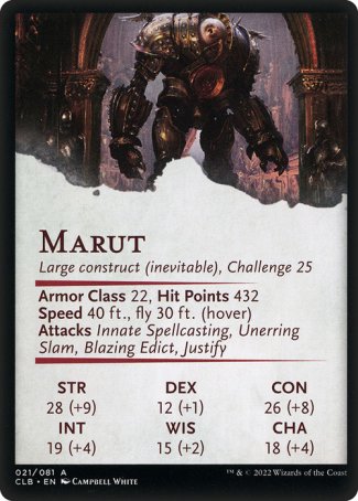 Battle for Baldur's Gate Art Series 02/81 Marut -Campbell White