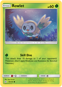 Cosmic Eclipse 018/236 Rowlet (Reverse Holo)