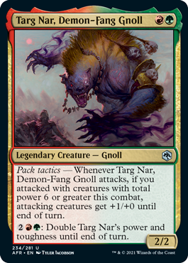 Adventures in the Forgotten Realms 234/281 Targ Nar, Demon-Fang Gnoll (Foil)