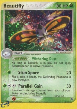 EX Ruby & Sapphire 002/109 Beautifly (Reverse Holo)