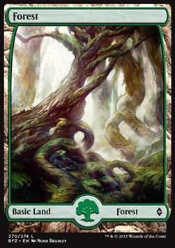 Battle for Zendikar 270/274 Forest (Full Art)(Foil)