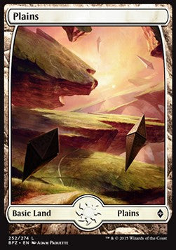 Battle for Zendikar 252/274 Plains (Full Art)