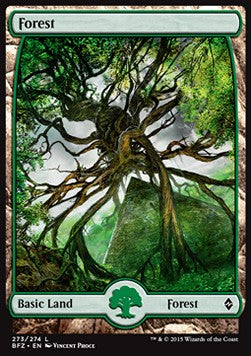 Battle for Zendikar 273/274 Forest (Full Art)