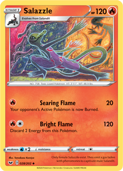 Sword & Shield 028/202 Salazzle (Reverse Holo)