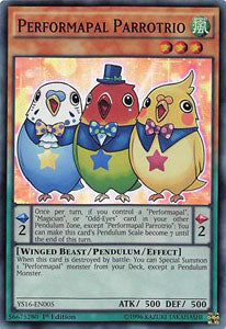 Performapal Parrotrio (Super Rare)(YS16-EN005)