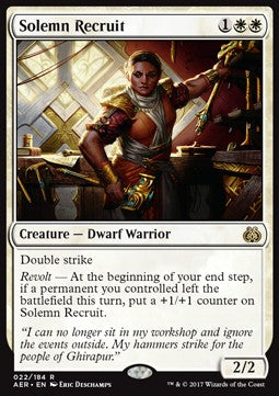 Aether Revolt 022/184 Solemn Recruit