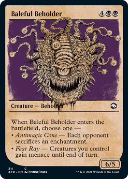 Adventures in the Forgotten Realms 311 Baleful Beholder (Rulebook Art)(Foil)