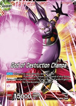 Champa/God of Destruction Champa (Foil)(BT1-001R) Dragon Ball Super