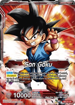 Son Goku/Rising Spirit Super Saiyan Son Goku (Foil)(SD2-01ST) Dragon Ball Super