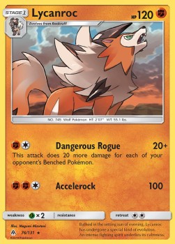 Forbidden Light 076/131 Lycanroc (Shatter Holo)