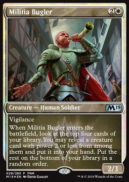 Core Set 2019 029/280 Militia Bugler (FNM Foil Promo)