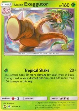 Forbidden Light 002a/131 Alolan Exeggutor (Cosmos Holo)