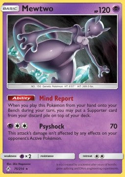 Unbroken Bonds 075/214 Mewtwo (Holo)