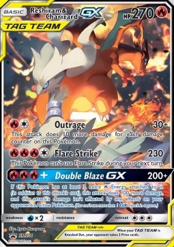 Sun & Moon Promo SM201 Reshiram & Charizard GX