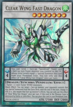 Clear Wing Fast Dragon (Ultra Rare)(DUDE-EN011)