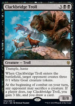 Throne of Eldraine 084/269 Clackbridge Troll (Silver Stamped)