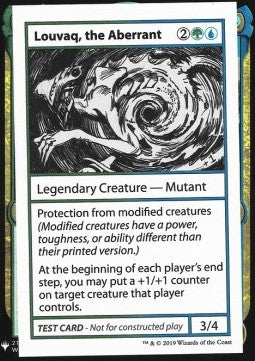 MTG Mystery Booster Playtest Card Louvaq, the Aberrant