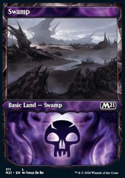 Core Set 2021 311 Swamp (Showcase)(Foil)