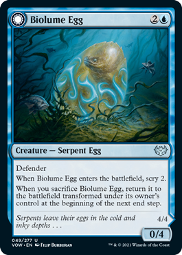 Innistrad: Crimson Vow 049/277 Biolume Egg//Biolume Serpent (Foil)