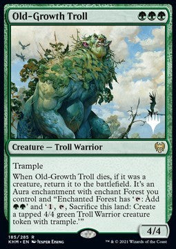 Kaldheim 185/285 Old-Growth Troll (Silver Stamped)