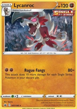 Chilling Reign 087/198 Lycanroc (Holo)