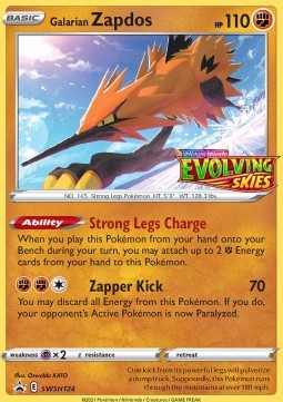 Sword & Shield Promo SWSH124 Galarian Zapdos (Holo)(RJD)