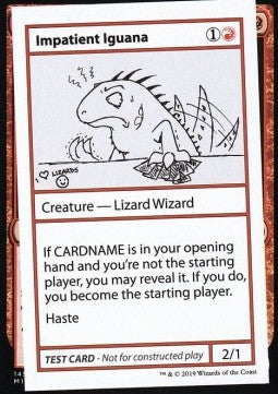 MTG Mystery Booster Playtest Card Impatient Iguana