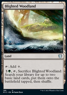 Innistrad Midnight Hunt Commander 166 Blighted Woodland