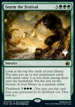 Innistrad: Midnight Hunt 200/277 Storm the Festival (Silver Stamped)