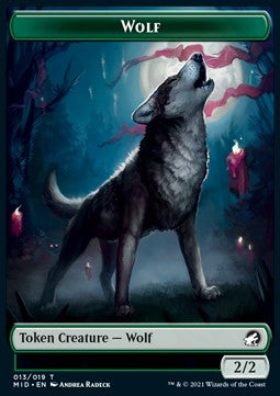 Wolf 013/019 Innistrad Midnight Hunt Token