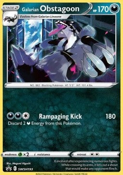 Sword & Shield Promo SWSH193 Galarian Obstagoon