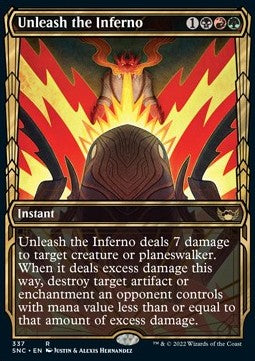 Streets of New Capenna 337 Unleash the Inferno (Golden Age Frame)