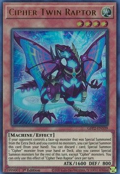 Cipher Twin Raptor Yu-Gi-Oh! (Ultra Rare)(GFP2-EN109)