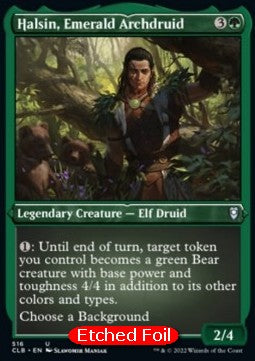 Battle for Baldur's Gate 516 Halsin, Emerald Archdruid (Etched Foil)