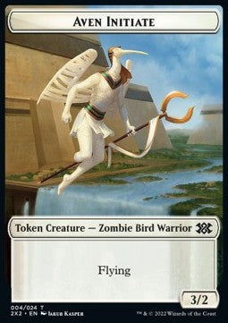 Aven Initiate 004/024 Worm 020/024 Double Masters 2022 Token