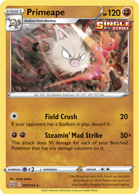 Battle Styles 067/163 Primeape (Reverse Holo)