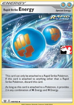 Battle Styles 140/163 Rapid Strike Energy (Reverse Holo)(Play Prize Series One)