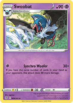 Evolving Skies 069/203 Swoobat (Reverse Holo)