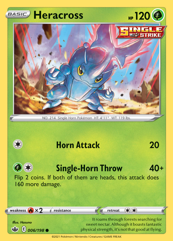 Chilling Reign 006/198 Heracross (Reverse Holo)